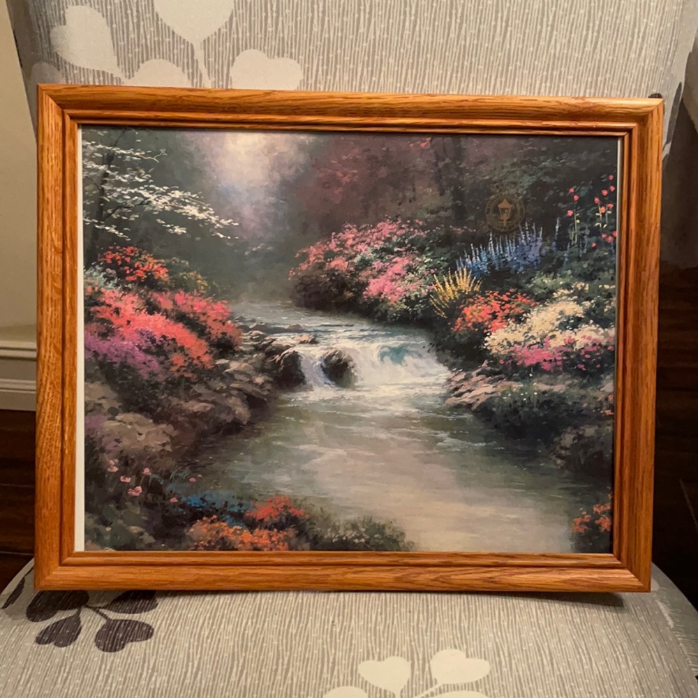 Thomas Kinkade Still Water March 2002 Calendar Print.